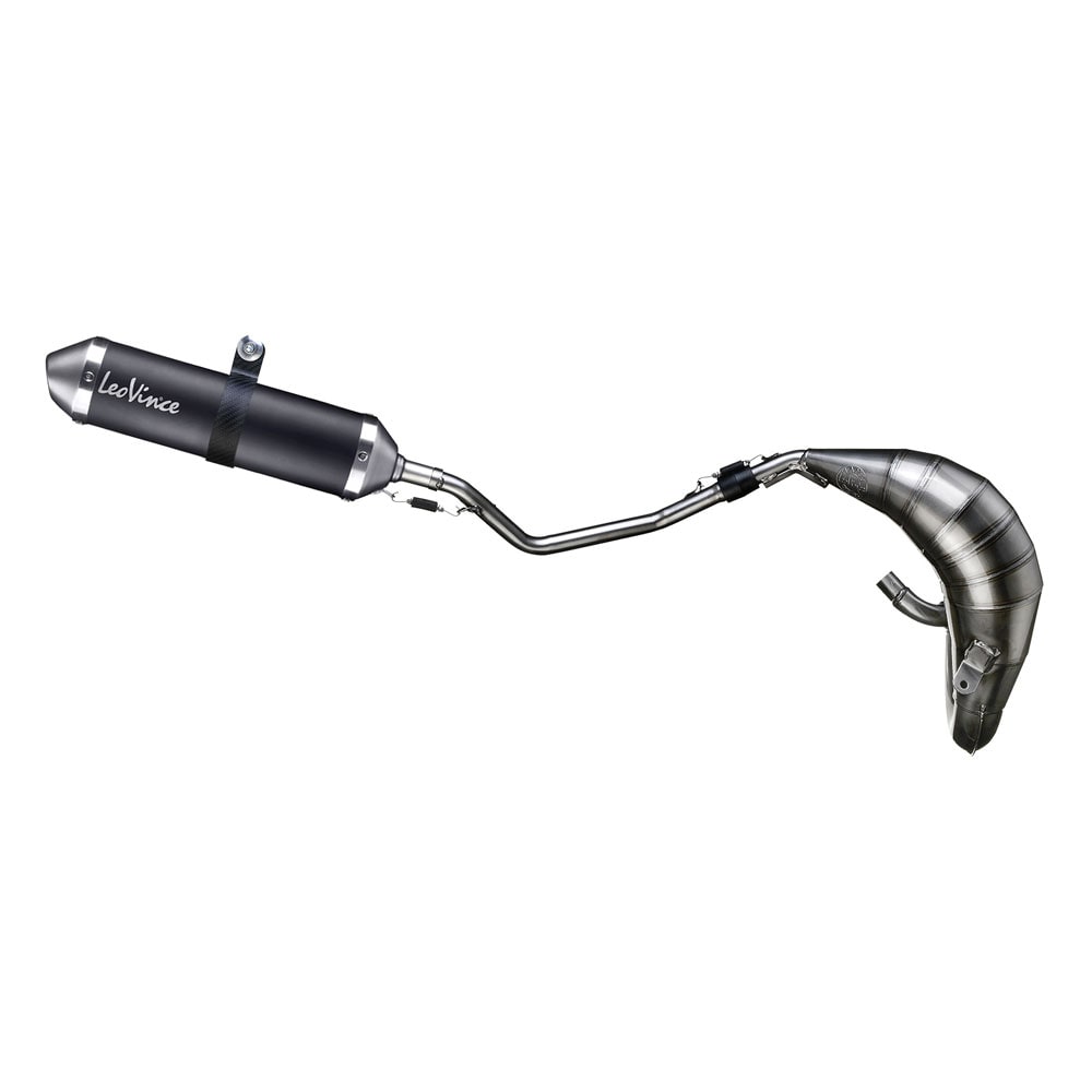 Pot Moto LeoVince X-Fight Compatible Derbi Senda SM -18/Gilera SMT -18 - Silencieux Alu Haut Gauche