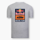 Red Bull triko šedé s velkým logem KTM Red Bull triko šedé s velkým logem KTM