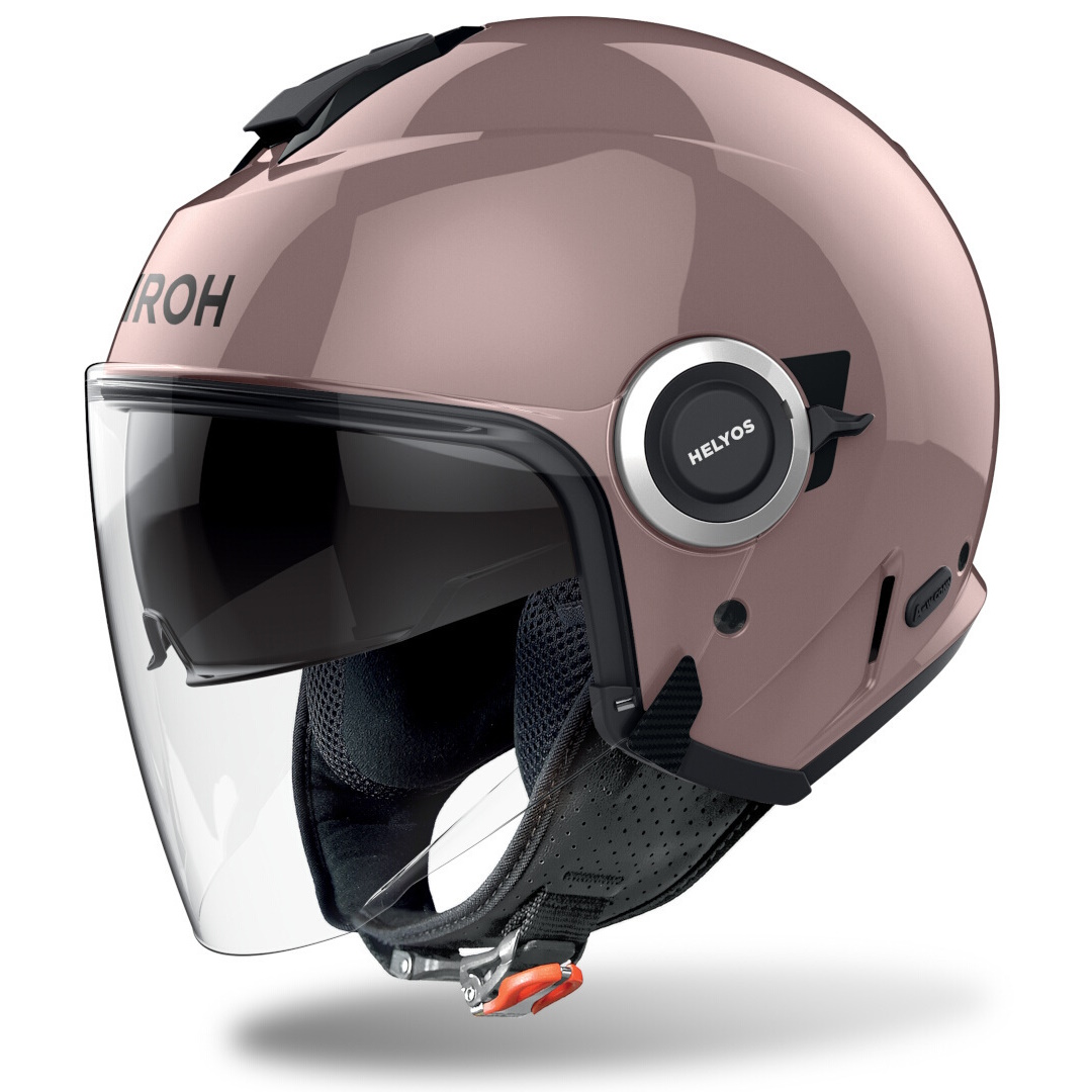 AIROH Casco Jet HELYOS Color White Gloss L - Omologato ECE 2206, Con Visierino E Bluetooth Ready - 4