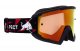 MX brýle WHIP Matt Black - červené + čiré plexi