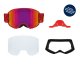 MX brýle STRIVE Matt Red - fialové plexi MX brýle STRIVE Matt Red - fialové plexi