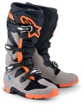 TECH 7 ENDURO - černá/tmavě šedá/oranžová fluo