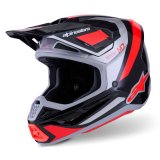 SUPERTECH SM7 RISE - černá/stříbrná/červená fluo
