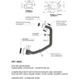 80022 Header Pipes HUSQVARNA SVARTPILEN 401 (20-23), VITPILEN 401 (20-23); KTM 390 ADVENTURE (20-24)