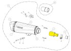 L-PI5SO1 Nerezová propojovací trubka Piaggio MP3 500 (10-14, 19), MP3 500 HPE (19-20), MP3 500 I.E. (10-13), MP3 500 LT I.E. (11-18)