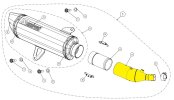 L-Y3SO3 Nerezová propojovací trubka Yamaha CZD 300 A (21-22), MW 125 (21), MW 300 (21-24)