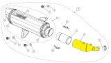L-Y3SO3 Nerezová propojovací trubka Yamaha CZD 300 A (21-22), MW 125 (21), MW 300 (21-24)