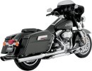 16763 Výfukové koncovky Twin Slash Round chrom, Harley-Davidson Touring (95-25)