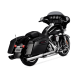 16763 Výfukové koncovky Twin Slash Round chrom, Harley-Davidson Touring (95-25)
