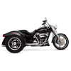 16796 Výfukové koncovky Twin Slash Round chrom, Harley-Davidson Touring (17-25)