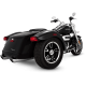 16796 Výfukové koncovky Twin Slash Round chrom, Harley-Davidson Touring (17-25)