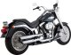 16844 Výfukové koncovky Twin Slash 3" chrom, Harley-Davidson Softail (07-09)