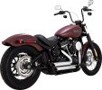 17333 Kompletní výfuk Shortshots Staggered chrom, Harley-Davidson Softail (18-24)