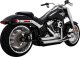 17335 Kompletní výfuk Shortshots Staggered chrom, Harley-Davidson Softail (18-24)
