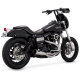 27325 Kompletní výfuk Stainless 2-1 Upsweep broušená nerez, Harley-Davidson Dyna (10-17)