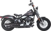 46341 Výfukové koncovky Twin Slash 3" černá, Harley-Davidson Softail (10-17)