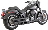 46343 Výfukové koncovky Twin Slash 3" černá, Harley-Davidson Softail (10-17)