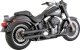 46343 Výfukové koncovky Twin Slash 3" černá, Harley-Davidson Softail (10-17)