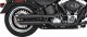 46343 Výfukové koncovky Twin Slash 3" černá, Harley-Davidson Softail (10-17)