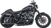 46361 Výfukové koncovky Twin Slash 3" černá, Harley-Davidson Sportster (14-22)