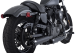 46361 Výfukové koncovky Twin Slash 3" černá, Harley-Davidson Sportster (14-22)