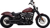 46376 Výfukové koncovky Twin Slash 3" černá, Harley-Davidson Softail (18-26)
