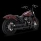 46376 Výfukové koncovky Twin Slash 3" černá, Harley-Davidson Softail (18-26)
