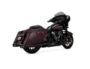 46676 Výfukové koncovky Torquer 450 černá s obrobenými hranami, Harley-Davidson Touring (17-26)