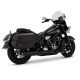 46750 Výfuková koncovka Softail Twin Slash Round černá, Harley-Davidson Softail (25-26)