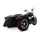 46796 Výfukové koncovky Twin Slash Round černá, Harley-Davidson Touring (17-25)