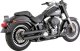 46844 Výfukové koncovky Twin Slash 3" černá, Harley-Davidson Softail (07-09)