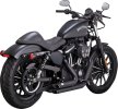 47329 Kompletní výfuk Shortshots Staggered černá, Harley-Davidson Sportster (14-22)