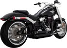 47335 Kompletní výfuk Shortshots Staggered černá, Harley-Davidson Softail (18-24)