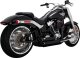 47335-22 Kompletní výfuk Shortshots Staggered černá, Harley-Davidson Softail (18-22)