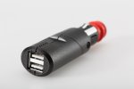 Dvojitá nabíjecí zásuvka USB s univerzální zástrčkou EMA.00.107.12200 černá