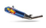 044488 Výfuková koncovka Factory 4.1 RCT titan, modrý elox, modré víčko, Yamaha WR450F (19-26), YZ450F (18-27), YZ450FX (19-26)