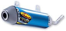 025214 Výfuková koncovka Powercore 2.1 Shorty titan, modrý elox, Husqvarna TC 250 (17-18), TE 250 (17-18) a další