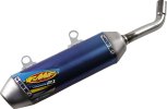 025255 Výfuková koncovka Powercore 2.1 Shorty titan, modrý elox, KTM 250 SX (19-22), 250 XC (19) a další