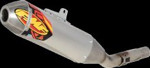 042401 Výfuková koncovka Powercore 4 HEX hliník, šedý elox, Kawasaki KX450F (24-26), KX450X (24-26)