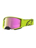 Supertech Vesta (žlutá fluo/černá, sklo červené zrcadlové)