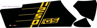 Polep kyvné vidlice Grippertech BMW R1200/R1250 GS/GSA (žlutá, 1250 GS)