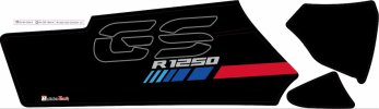 Polep kyvné vidlice Grippertech BMW R1200/R1250 GS/GSA (modrá/červená, R1250)
