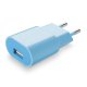 Cestovní nabíječka Style&Color modrá 230V/USB 1A