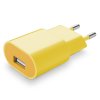 Cestovní nabíječka Style&Color žlutá 230V/USB 1A