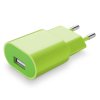 Cestovní nabíječka Style&Color zelená 230V/USB 1A