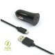 Autonabíječka MicroUSB 2,4A black Autonabíječka MicroUSB 2,4A black