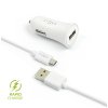 Autonabíječka MicroUSB 2,4A white