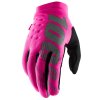 Dámské rukavice Brisker neon pink/black
