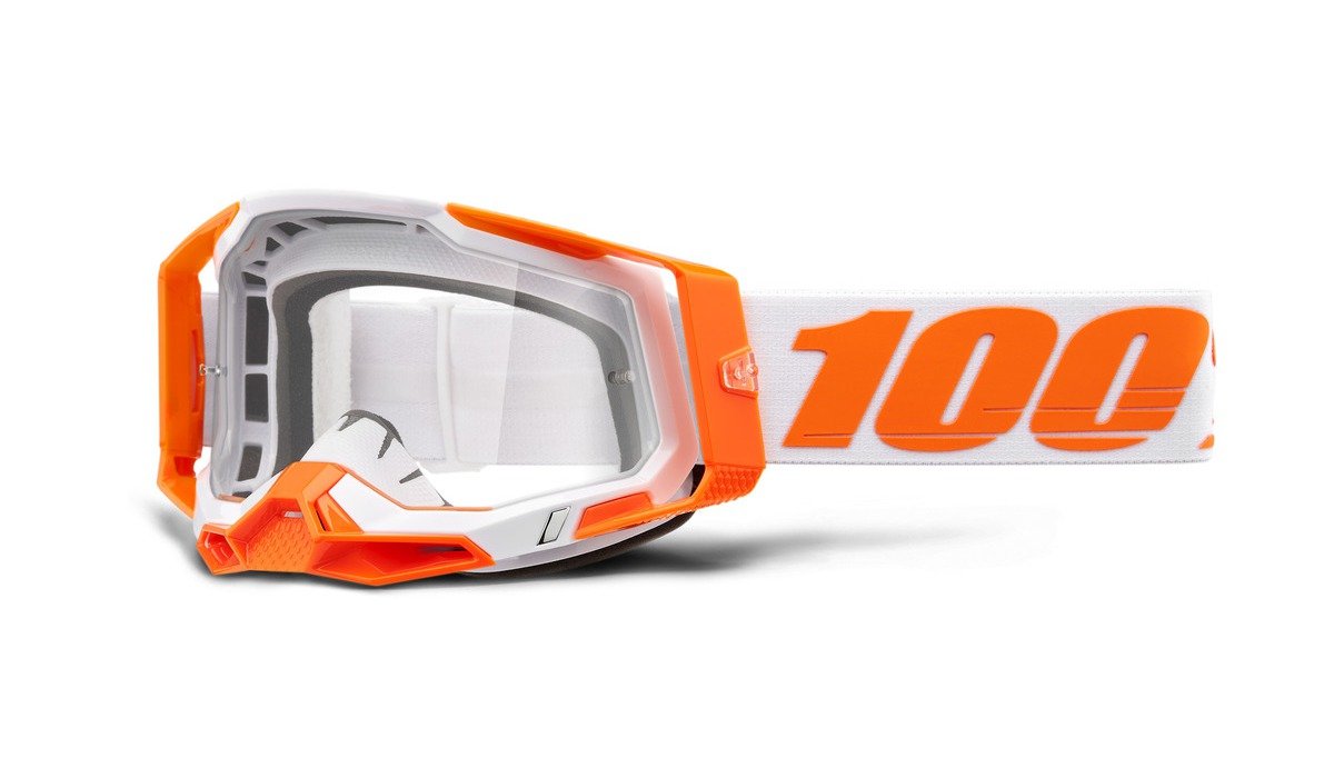 MX brýle 100% RACECRAFT 2 Orange - čiré plexi