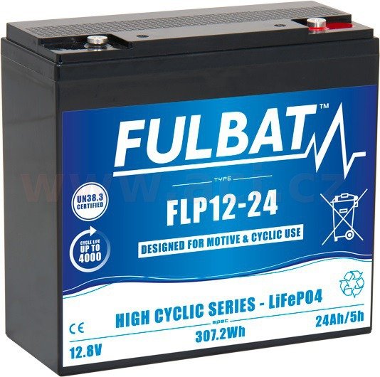 Lithiová moto baterie Fulbat FLP12-24 (12,8V/24Ah-307Wh)